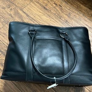 Ann Taylor Loft leather work tote